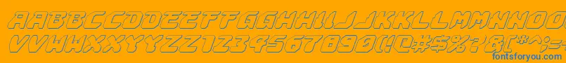 Astropolis3DItalic Font – Blue Fonts on Orange Background