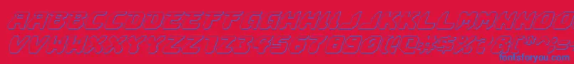 Шрифт Astropolis3DItalic – синие шрифты на красном фоне