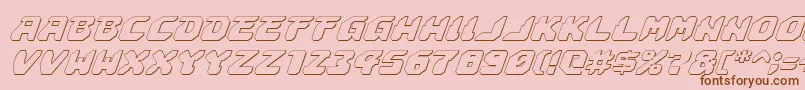 Astropolis3DItalic Font – Brown Fonts on Pink Background