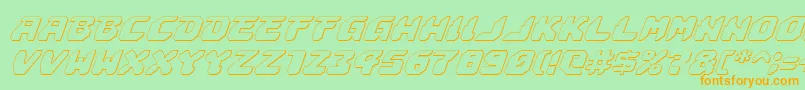 Astropolis3DItalic Font – Orange Fonts on Green Background