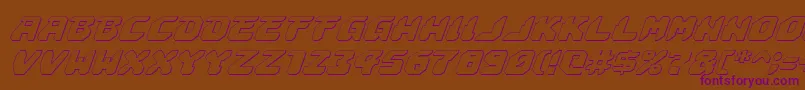 Astropolis3DItalic Font – Purple Fonts on Brown Background