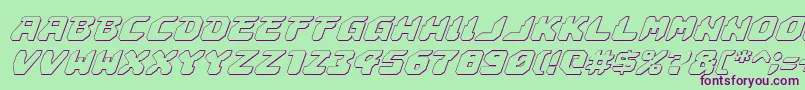 Astropolis3DItalic Font – Purple Fonts on Green Background