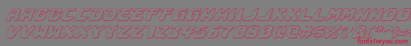 Astropolis3DItalic Font – Red Fonts on Gray Background