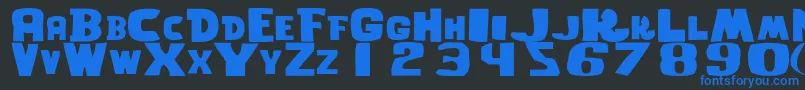 GhostwordsRegular Font – Blue Fonts on Black Background