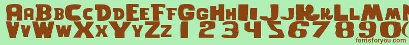 GhostwordsRegular Font – Brown Fonts on Green Background