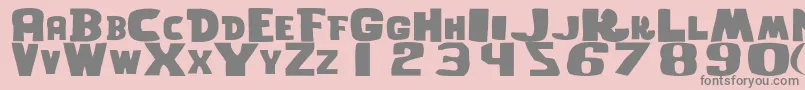 GhostwordsRegular Font – Gray Fonts on Pink Background