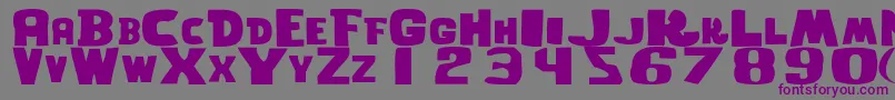 フォントGhostwordsRegular – 紫色のフォント、灰色の背景