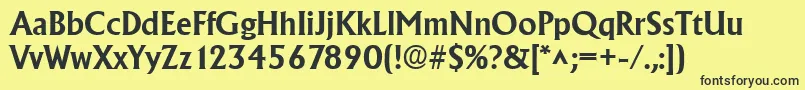 AdelonBold Font – Black Fonts on Yellow Background