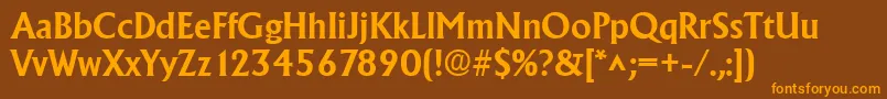 AdelonBold Font – Orange Fonts on Brown Background