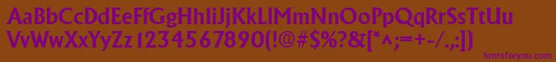 AdelonBold Font – Purple Fonts on Brown Background