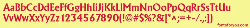 AdelonBold Font – Red Fonts on Yellow Background