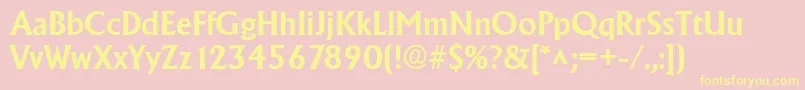 AdelonBold Font – Yellow Fonts on Pink Background