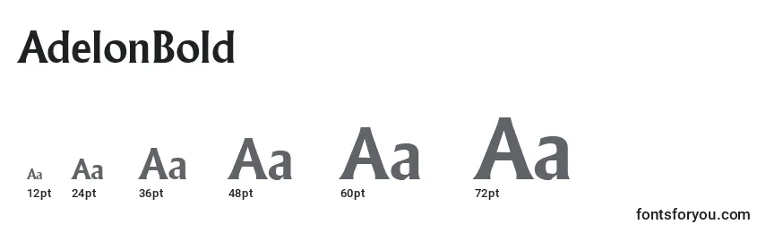 AdelonBold Font Sizes
