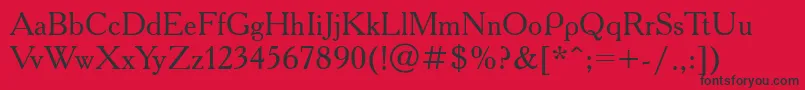 Academyctt Font – Black Fonts on Red Background