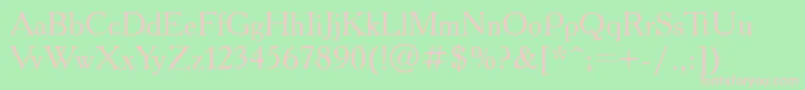 Academyctt Font – Pink Fonts on Green Background