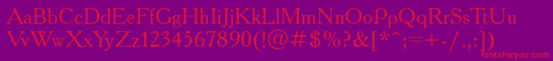 Academyctt Font – Red Fonts on Purple Background