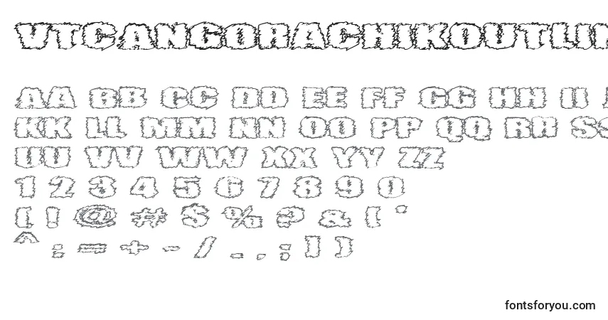 Шрифт VtcAngorachikOutline – алфавит, цифры, специальные символы