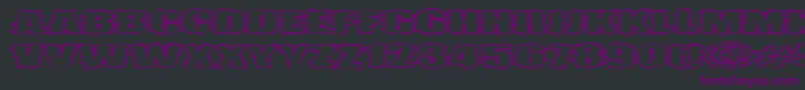 VtcAngorachikOutline Font – Purple Fonts on Black Background