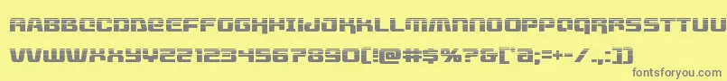 Fonte Livewiredhalf – fontes cinzas em um fundo amarelo