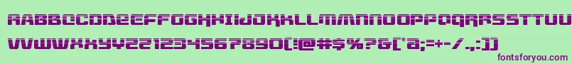 Livewiredhalf-Schriftart – Violette Schriften auf grünem Hintergrund