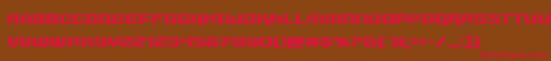 Livewiredhalf-Schriftart – Rote Schriften auf braunem Hintergrund