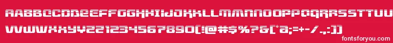 Czcionka Livewiredhalf – białe czcionki na czerwonym tle