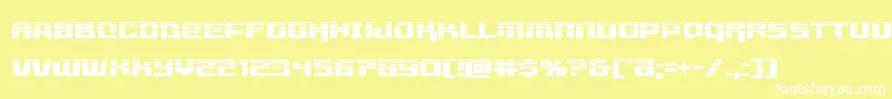 フォントLivewiredhalf – 黄色い背景に白い文字
