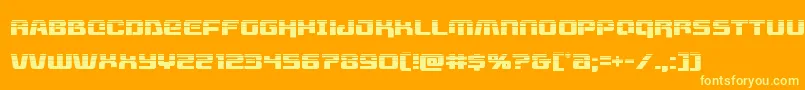 Livewiredhalf Font – Yellow Fonts on Orange Background