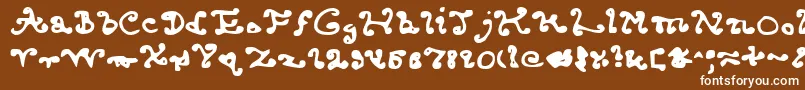 Kkendcld Font – White Fonts on Brown Background