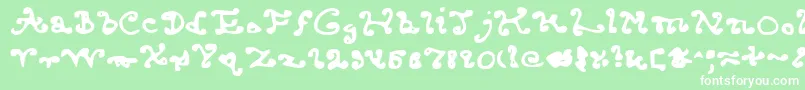 Kkendcld Font – White Fonts on Green Background