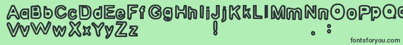 HugYourIntern1 Font – Black Fonts on Green Background