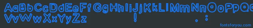 HugYourIntern1 Font – Blue Fonts on Black Background