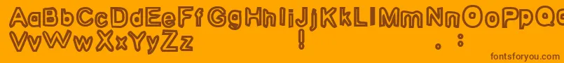 HugYourIntern1 Font – Brown Fonts on Orange Background