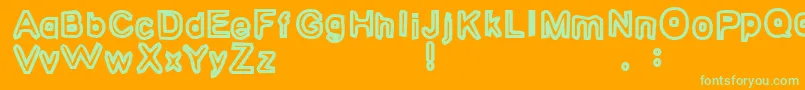 HugYourIntern1 Font – Green Fonts on Orange Background