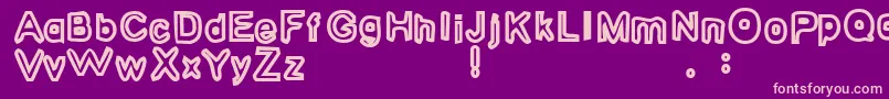 HugYourIntern1 Font – Pink Fonts on Purple Background