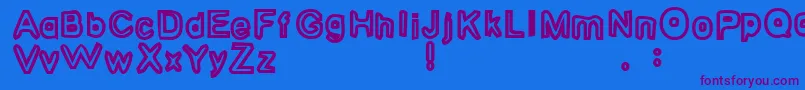 HugYourIntern1 Font – Purple Fonts on Blue Background