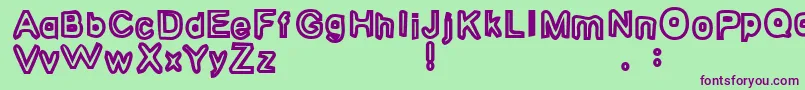 HugYourIntern1 Font – Purple Fonts on Green Background