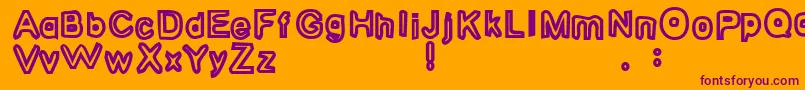 HugYourIntern1 Font – Purple Fonts on Orange Background