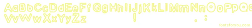 HugYourIntern1 Font – Yellow Fonts on White Background