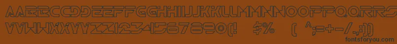 Tr2n Font – Black Fonts on Brown Background