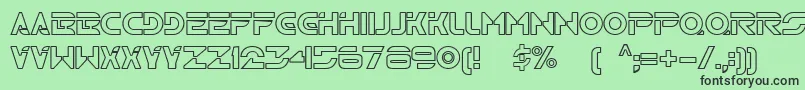 Tr2n Font – Black Fonts on Green Background