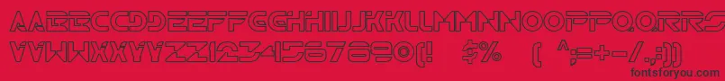 Tr2n Font – Black Fonts on Red Background