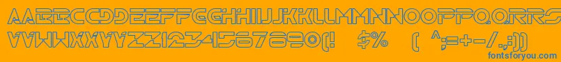 Tr2n Font – Blue Fonts on Orange Background