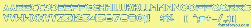 Tr2n Font – Blue Fonts on Yellow Background