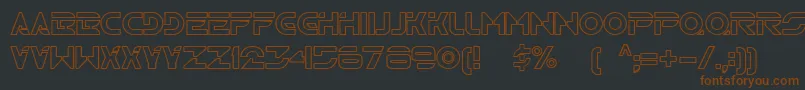 Tr2n Font – Brown Fonts on Black Background