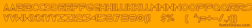 Tr2n Font – Brown Fonts on Orange Background