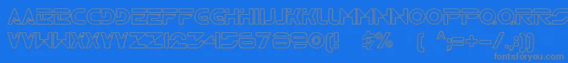 Tr2n Font – Gray Fonts on Blue Background
