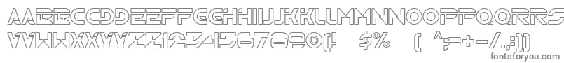 フォントTr2n – 白い背景に灰色の文字