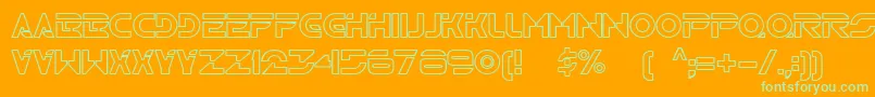 Tr2n Font – Green Fonts on Orange Background