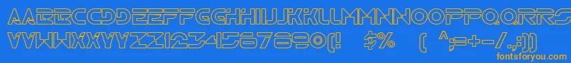Tr2n Font – Orange Fonts on Blue Background